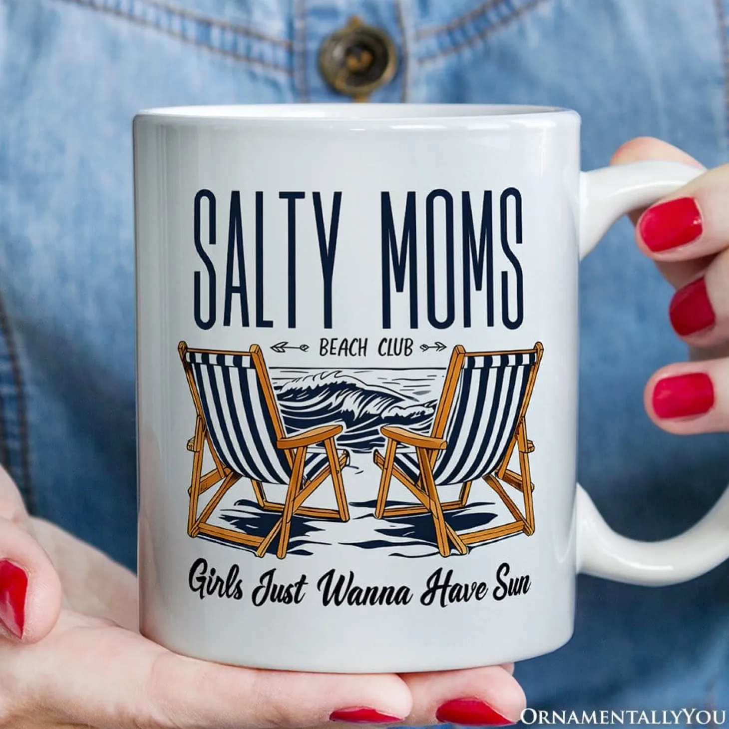 Salty Moms Beach Club Ceramic Mug