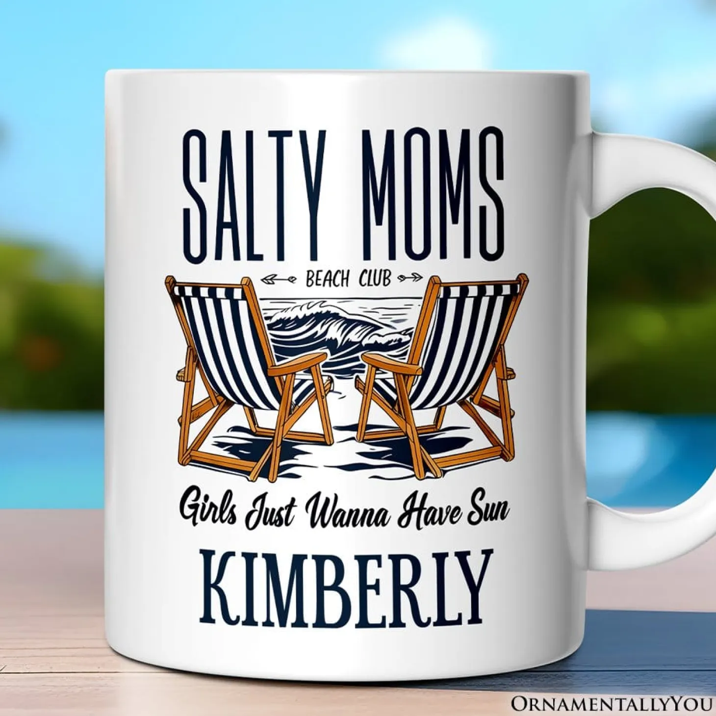 Salty Moms Beach Club Ceramic Mug