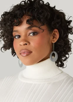 Set Of 3 Silver Tone Wire Earrings