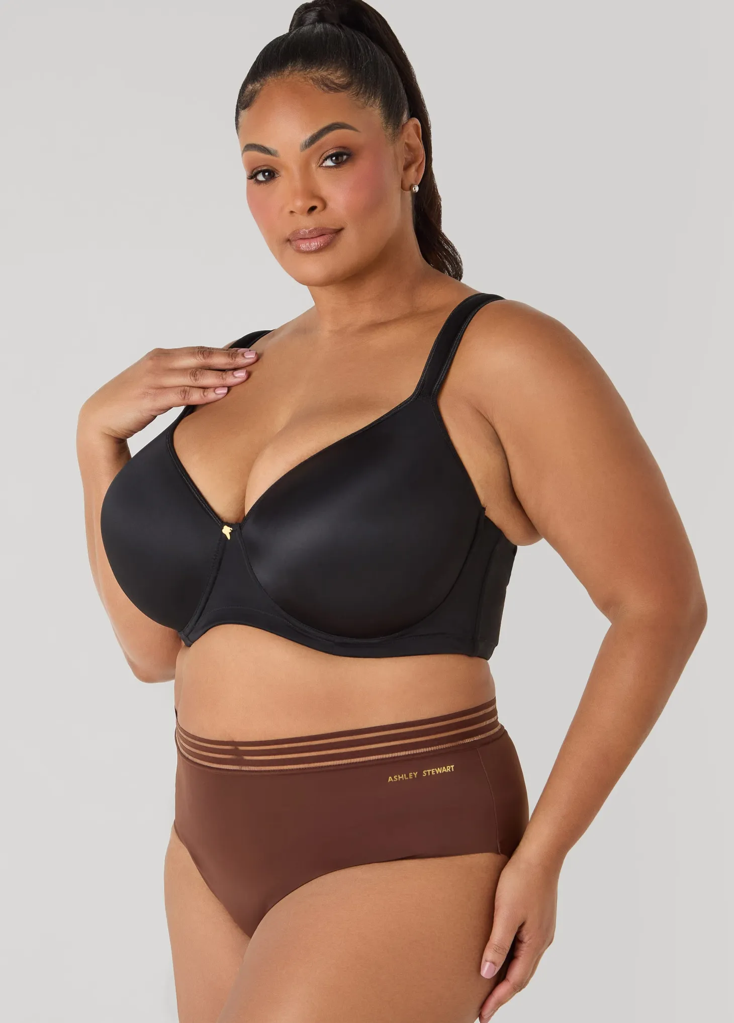 Sheer Striped Microfiber Briefs