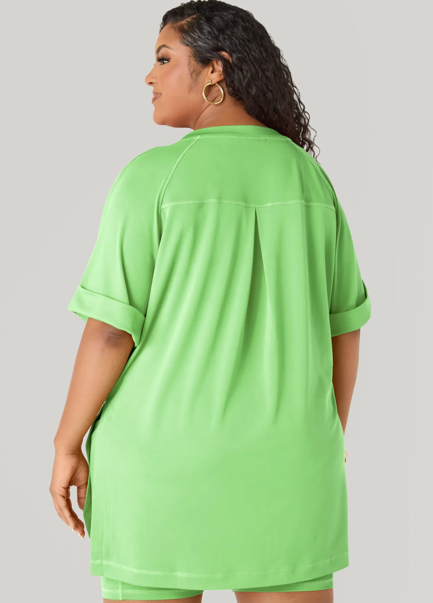 Side Split Athletic Knit Top