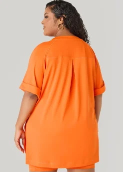 Side Split Athletic Knit Top