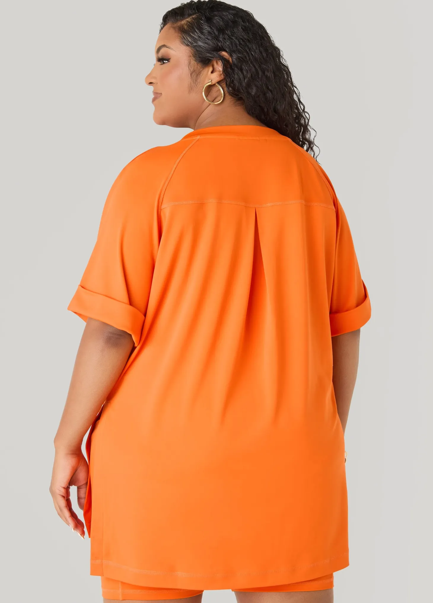 Side Split Athletic Knit Top