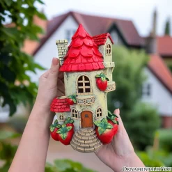 Solar Powered Strawberry Fairy Home Figurine
