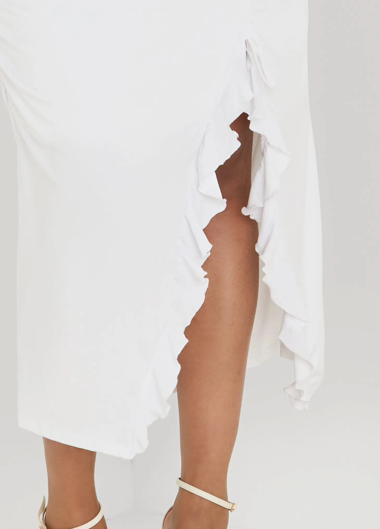 Strapless Drawstring Maxi Dress