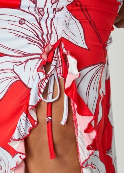 Strapless Floral Maxi Dress