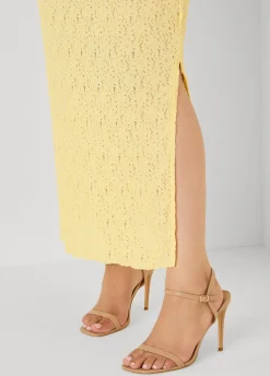 Strapless Textured Maxi Dress