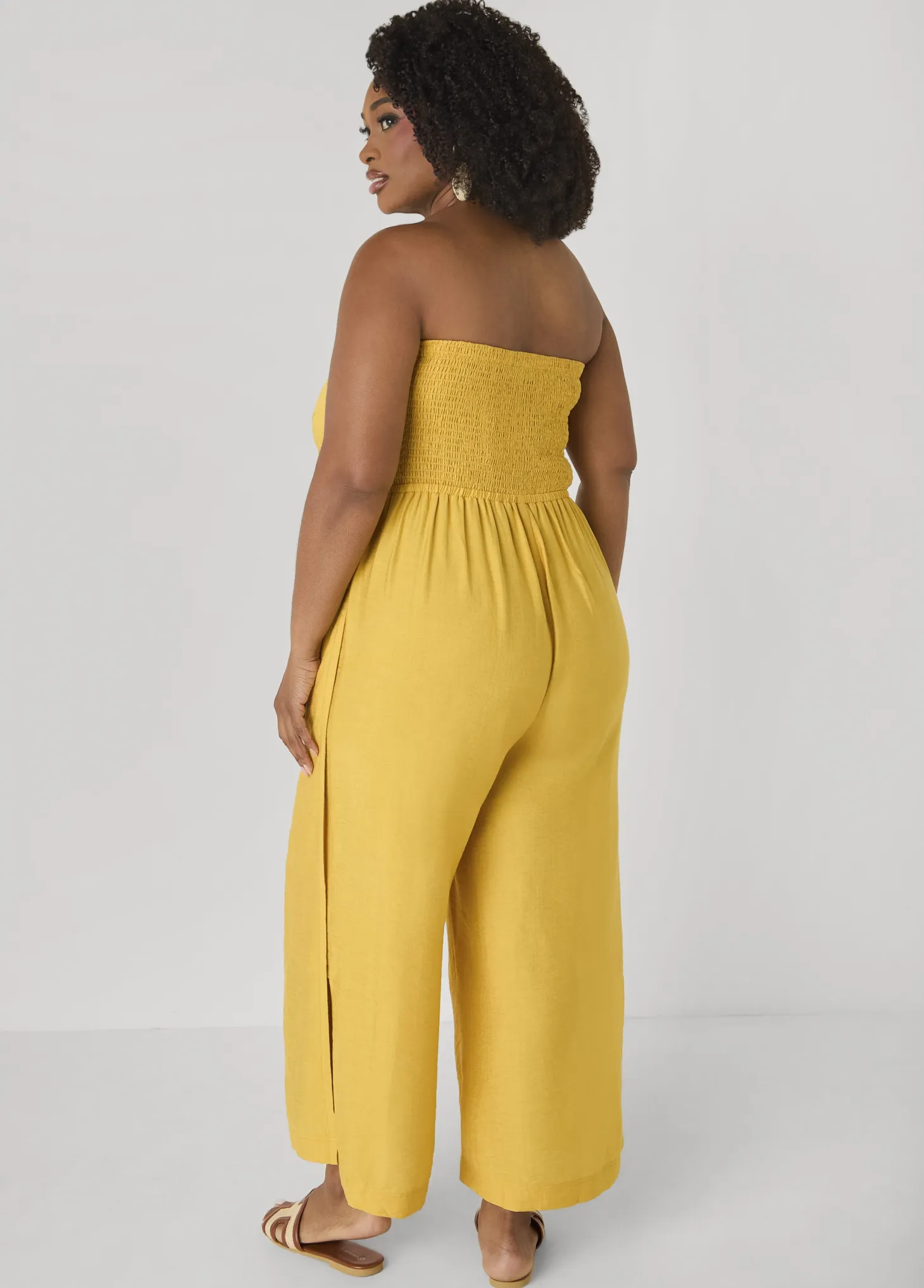 Strapless Tie Front Jumpsuit