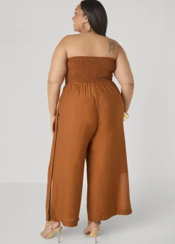 Strapless Tie Front Jumpsuit