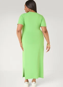 Stretch Knit T Shirt Maxi Dress