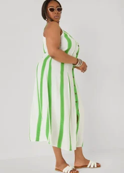 Striped Maxi Shirtdress