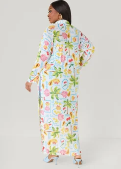 Summer Print Mesh Duster