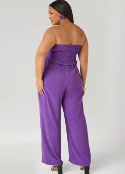 Tall Strapless Bow Embellished Jumpsuit