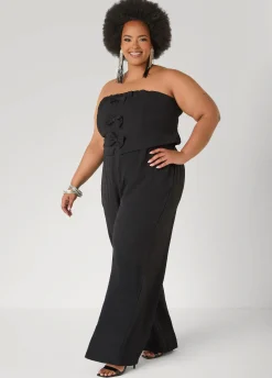 Tall Strapless Bow Embellished Jumpsuit