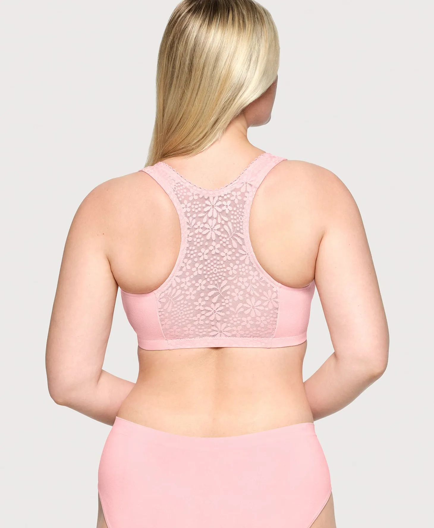 T Back Lace Panel Comfort Bra
