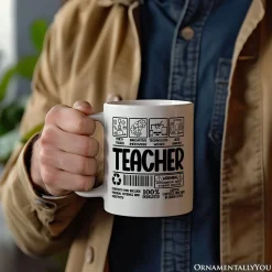 Teacher Barcode Ceramic Mug