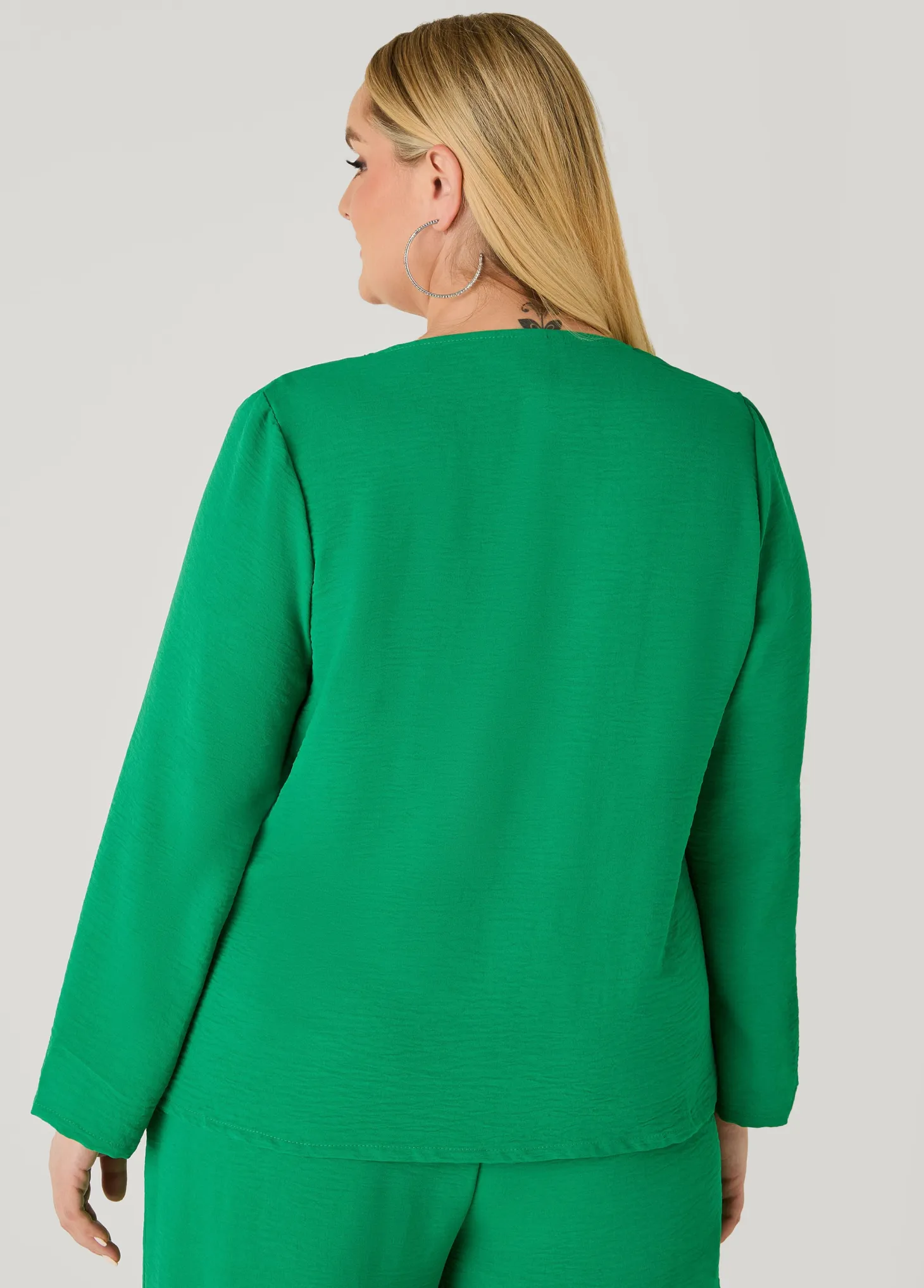 Textured Tie Front Jacket