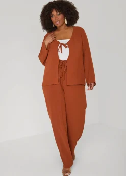 Textured Tie Front Jacket
