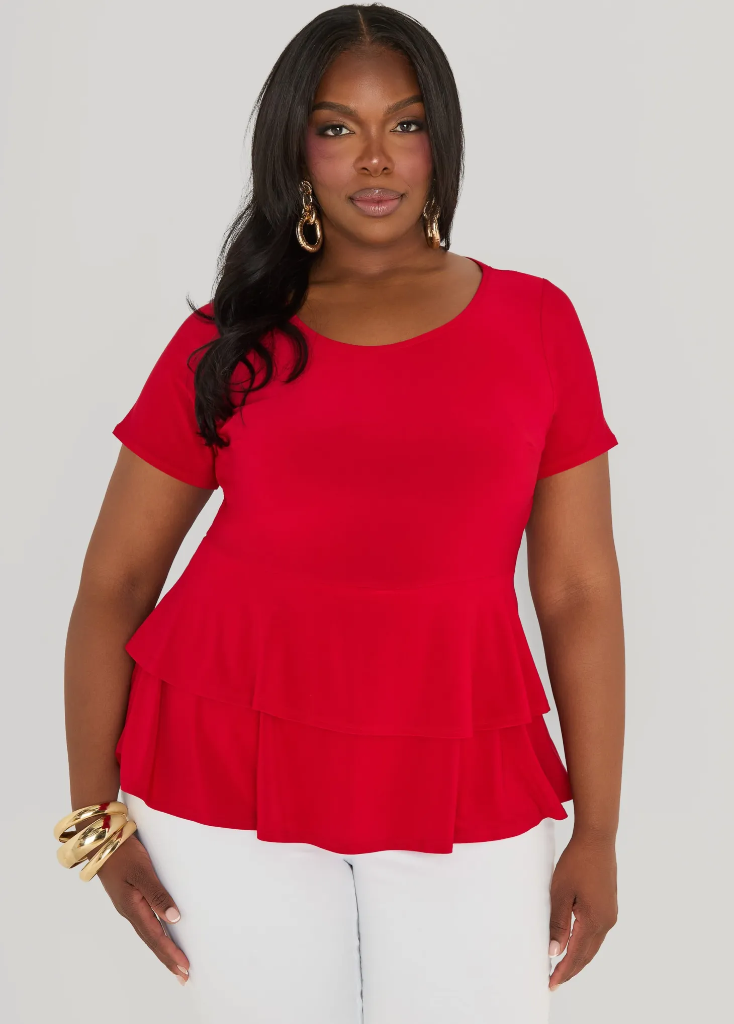 Tiered Peplum Top