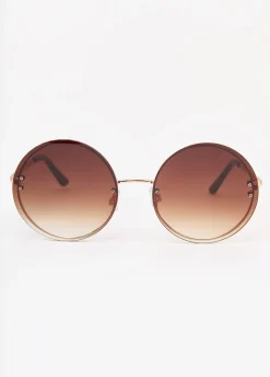 Tinted Round Frame Sunglasses
