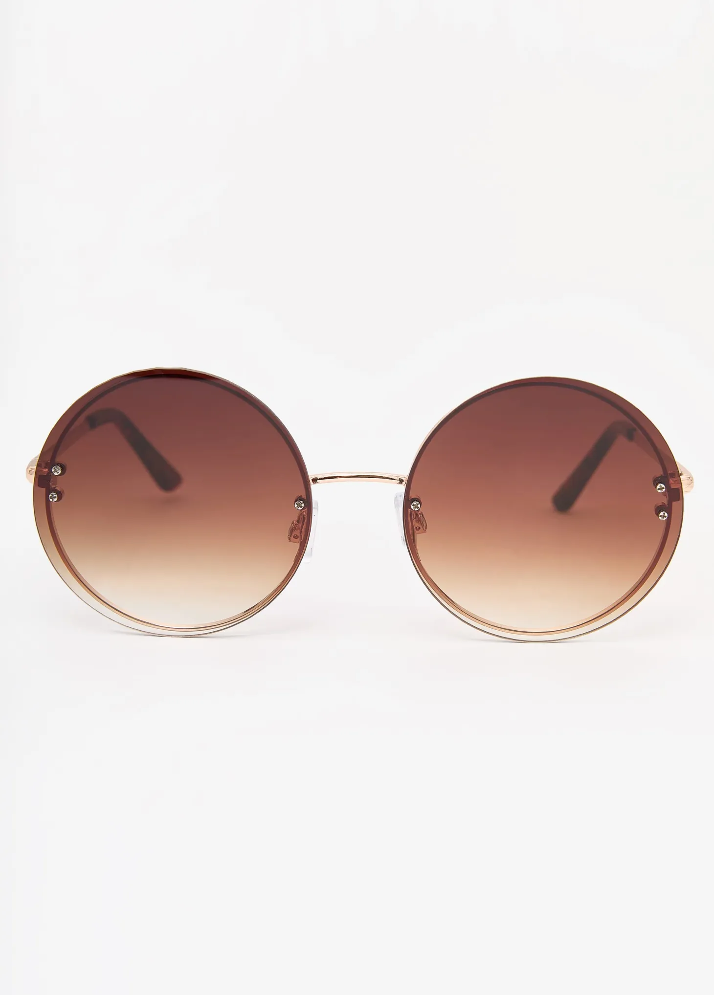 Tinted Round Frame Sunglasses
