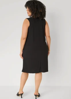 Two Tone Button Front Dress
