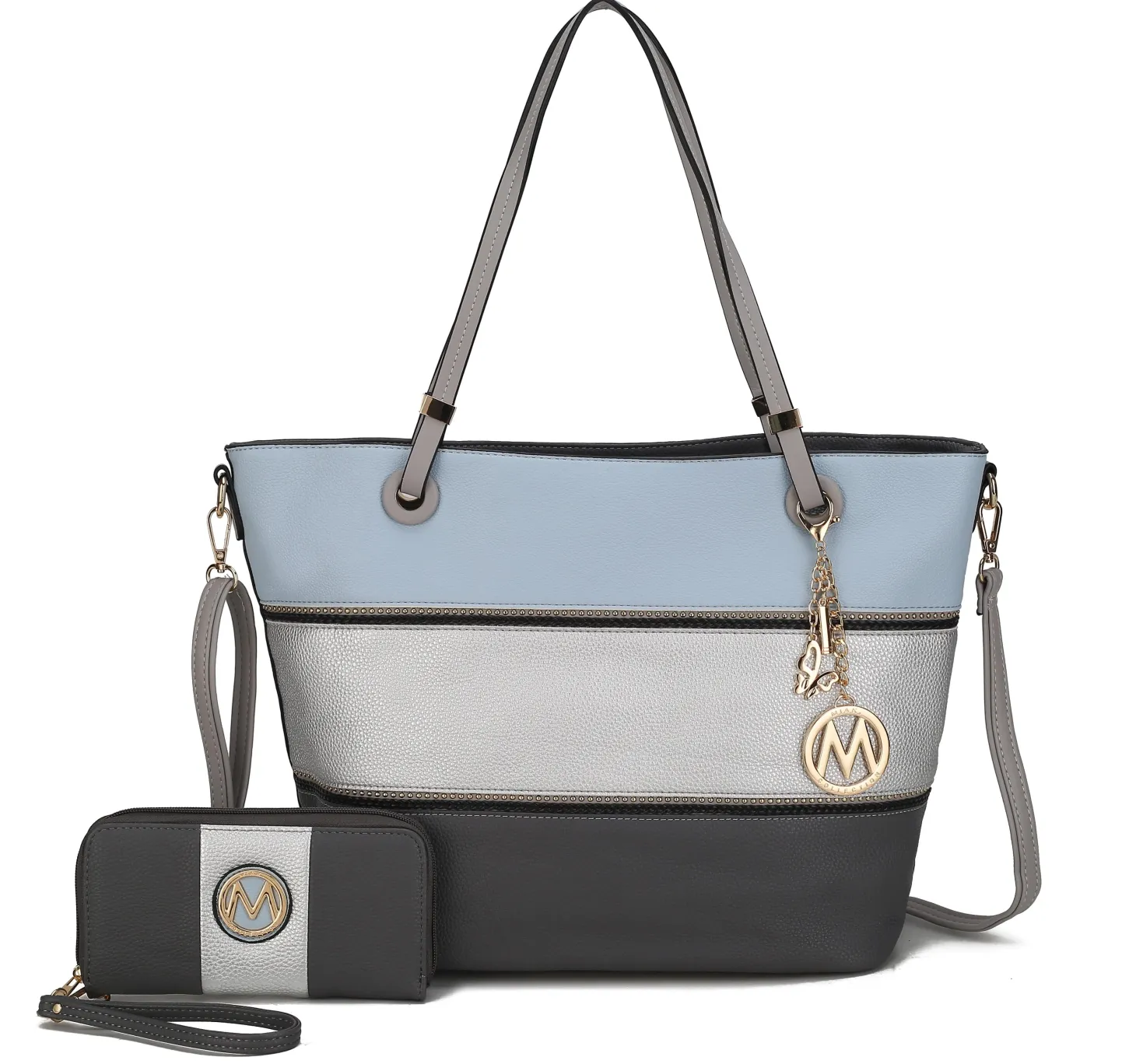 Vallie Colorblock Tote Bag Set