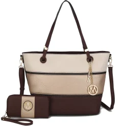 Vallie Colorblock Tote Bag Set