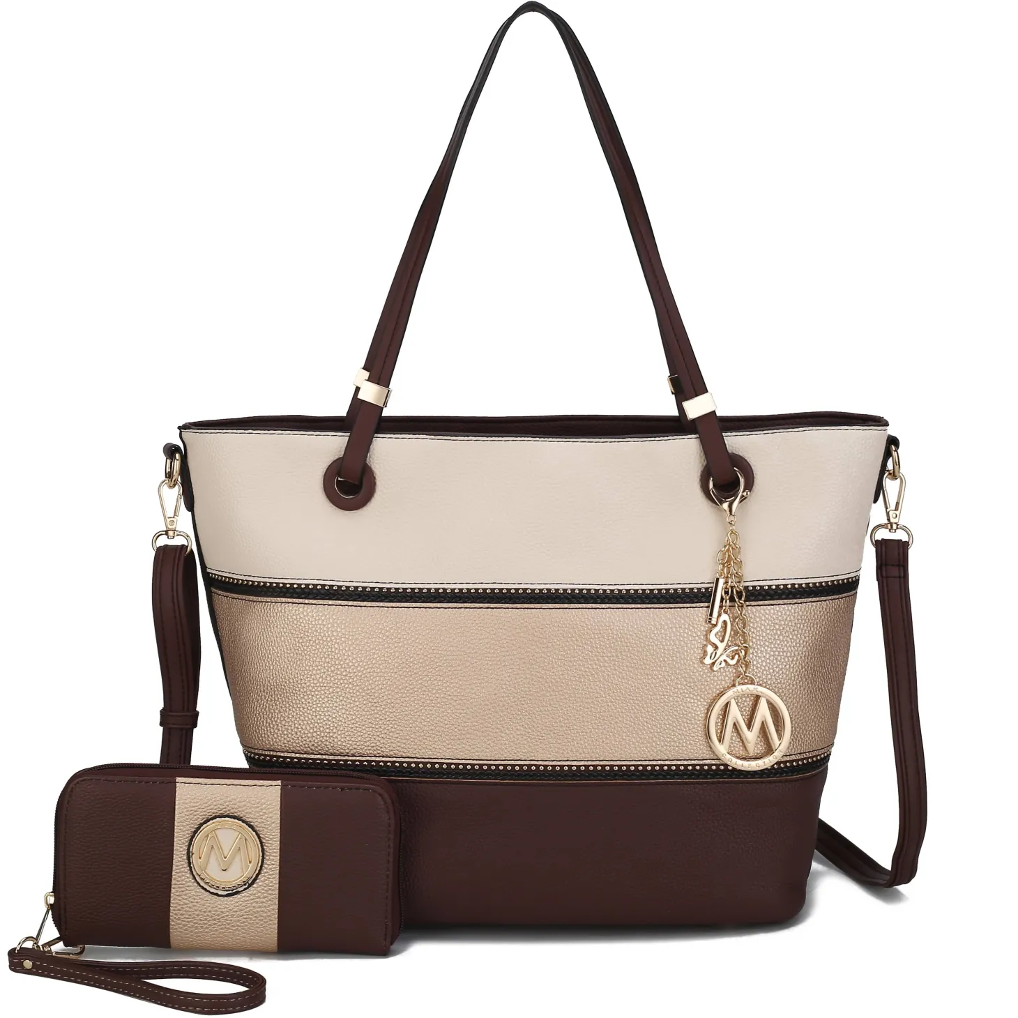 Vallie Colorblock Tote Bag Set