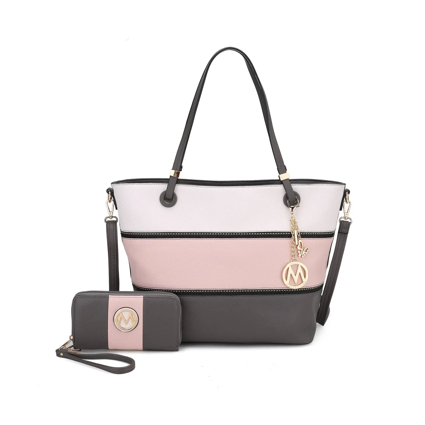 Vallie Colorblock Tote Bag Set