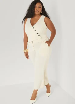 Vest Wide Leg Jumpsuit