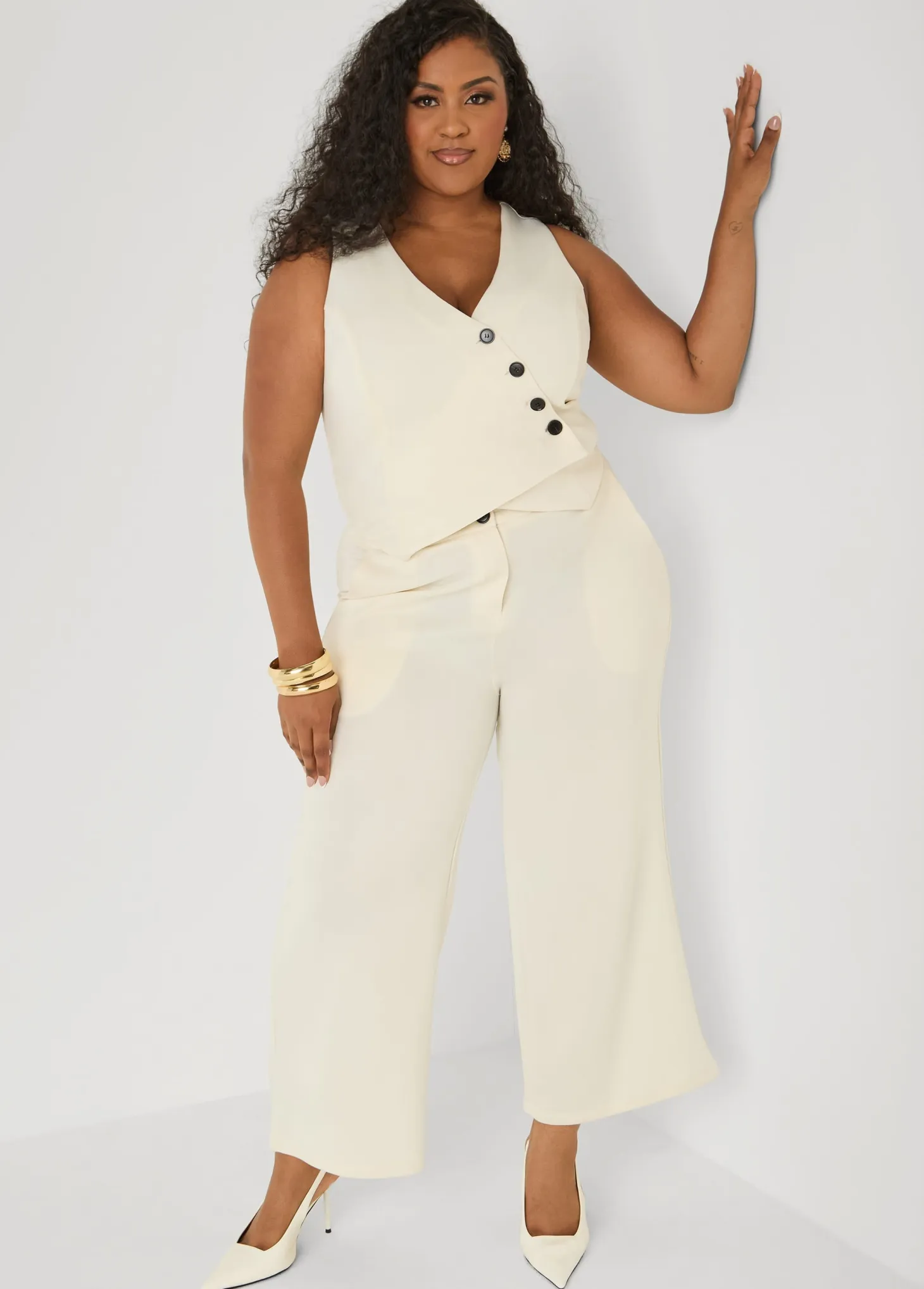 Vest Wide Leg Jumpsuit
