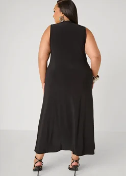 V Neck Maxi Knit Dress