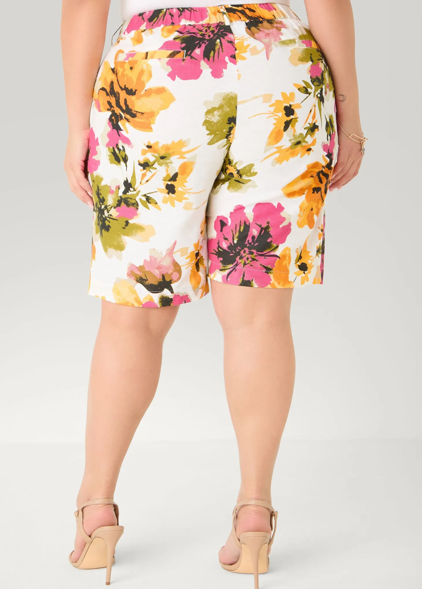 Watercolor Floral Print Shorts