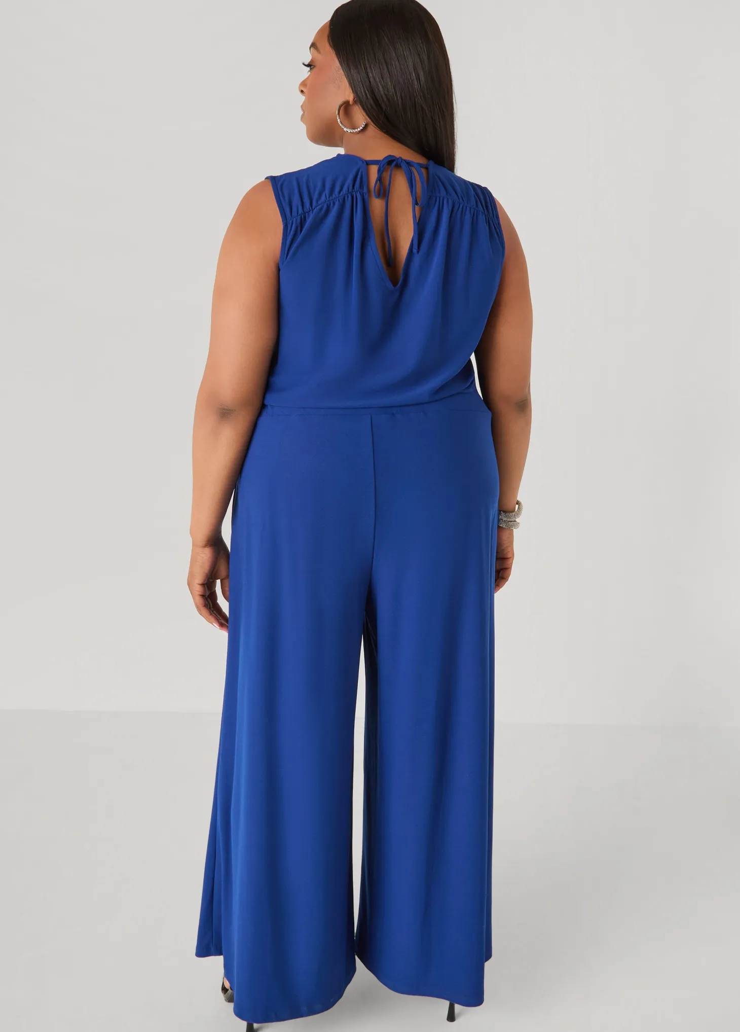 Wide Leg Tie Back Jumpsuit