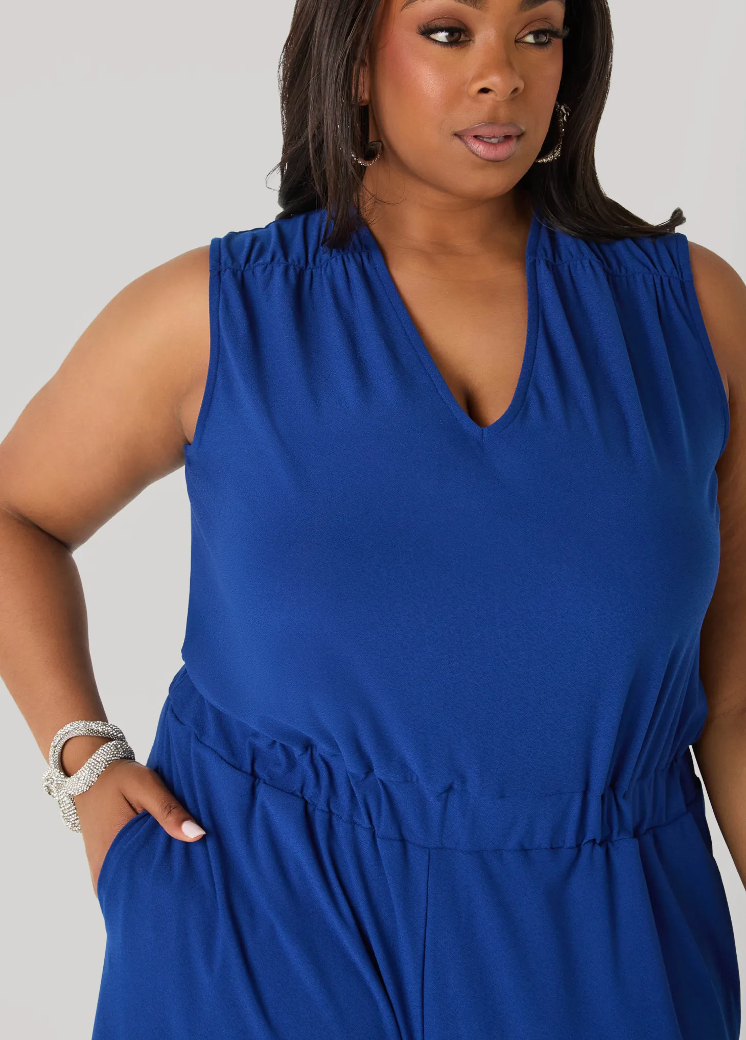 Wide Leg Tie Back Jumpsuit