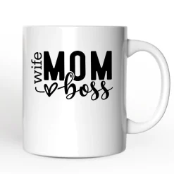 Wife Mom Boss Ceramic Mug